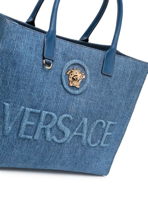 Versace denim tote bag